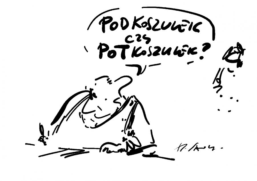 Podkoszulek / rys. Henryk Sawka