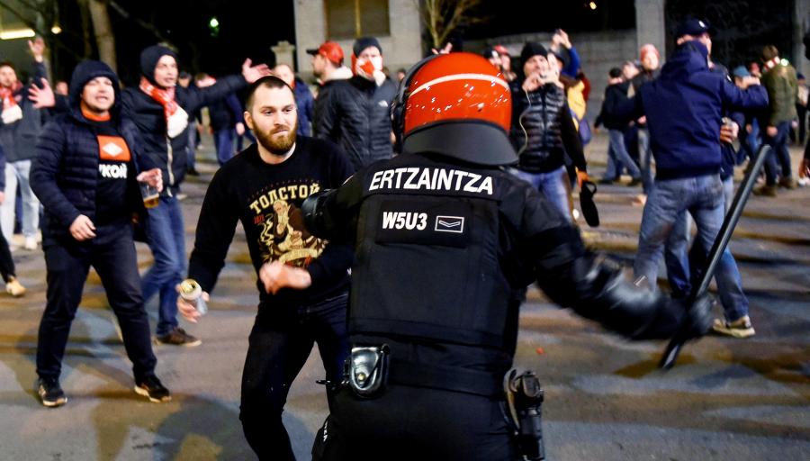 Zamieszki z udziałem kibiców Athleticu Bilbao i Spartaka Moskwa