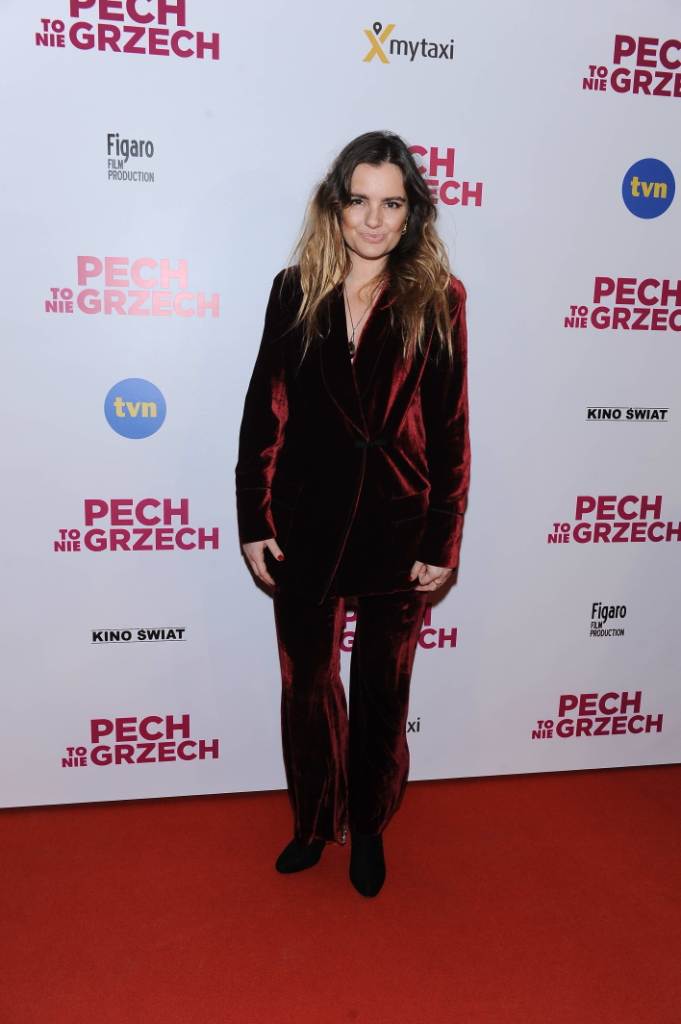 Maria Niklińska na premierze filmu "Pech to nie grzech" 17 grudnia 2018