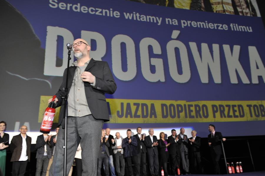 Wojciech Smarzowski na premierze "Drogówki"