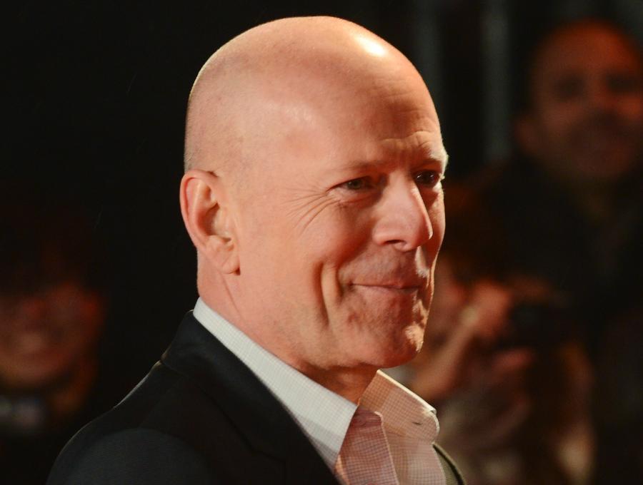 Bruce Willis poczas premiery "Szklanej pułapki 5" w Londynie
