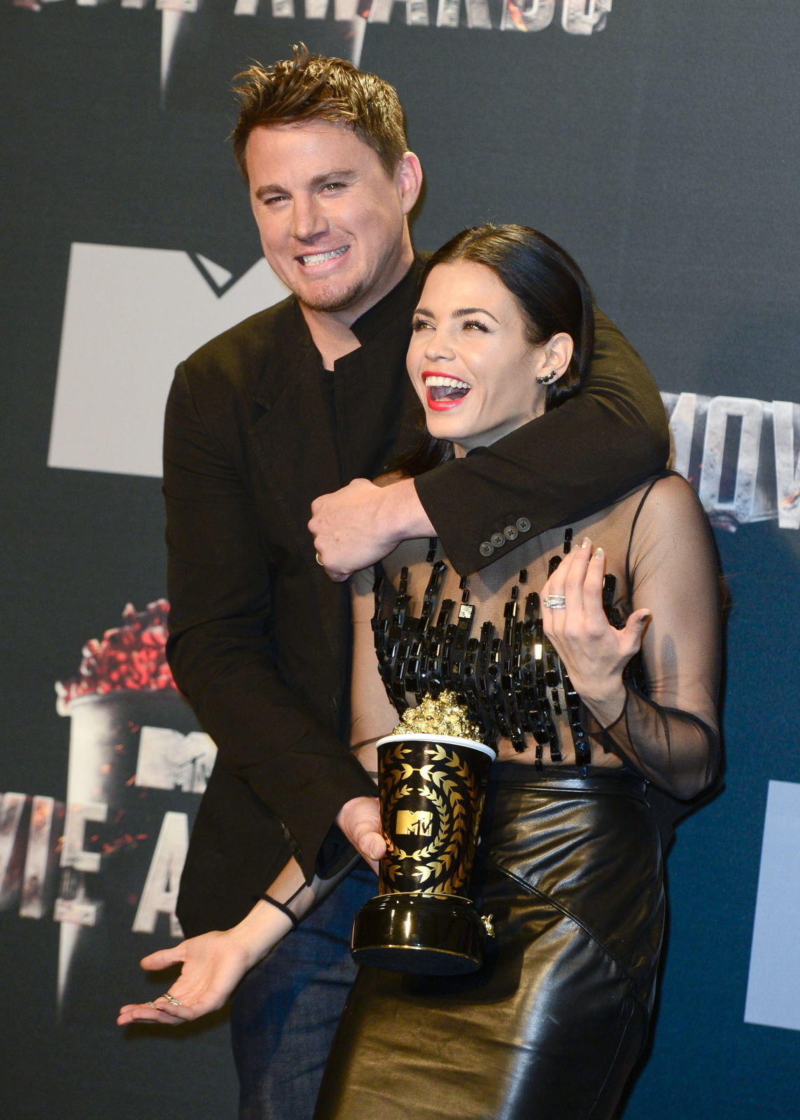 Channing Tatum z żoną Jenną Dewan na gali MTV Movie Awards 2014