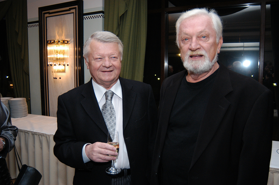 Marian Kociniak i jego stryjeczny brat, również aktor Jan Kociniak w 2006 roku