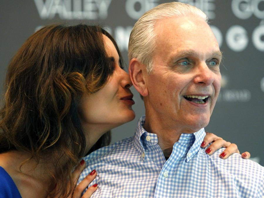 Berenice Marlohe i Keir Dullea na konferencji prasowej "Doliny Bogów"